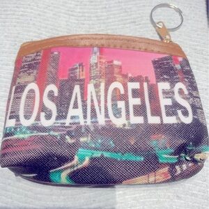 Los Angeles Zip Coin Purse with Keychain Ring
Great for change NEW